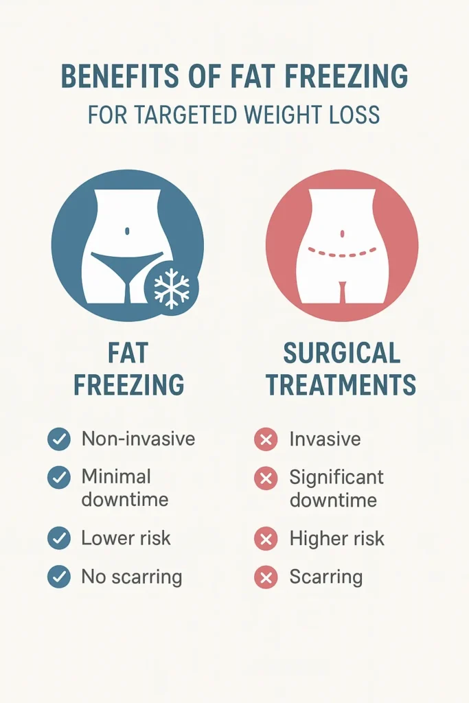 graphic showing the benefits of fat freezing Greater London (Haringey)