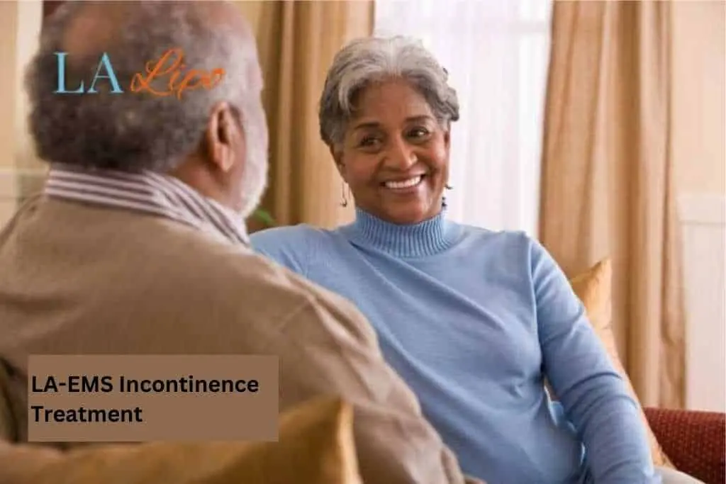 Couple sat smiling at each other - LA-EMS treatment Greater London (Haringey)