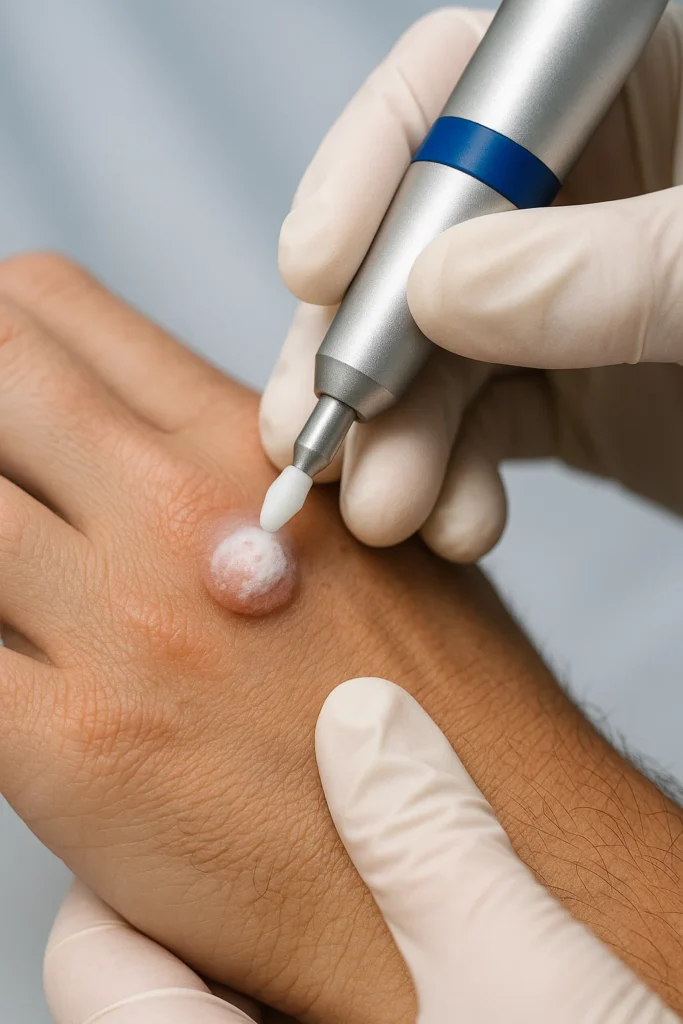 example of wart removal Greater London (Haringey) using cryopen