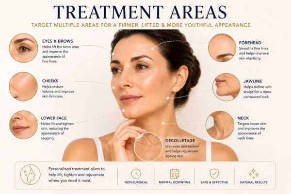 Areas of treatment for the ultimate lift tighten treatment Greater London (Haringey)
