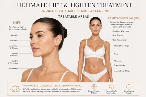 Areas of the body that can be treated - ultimate skin tighten treatment Greater London (Haringey)