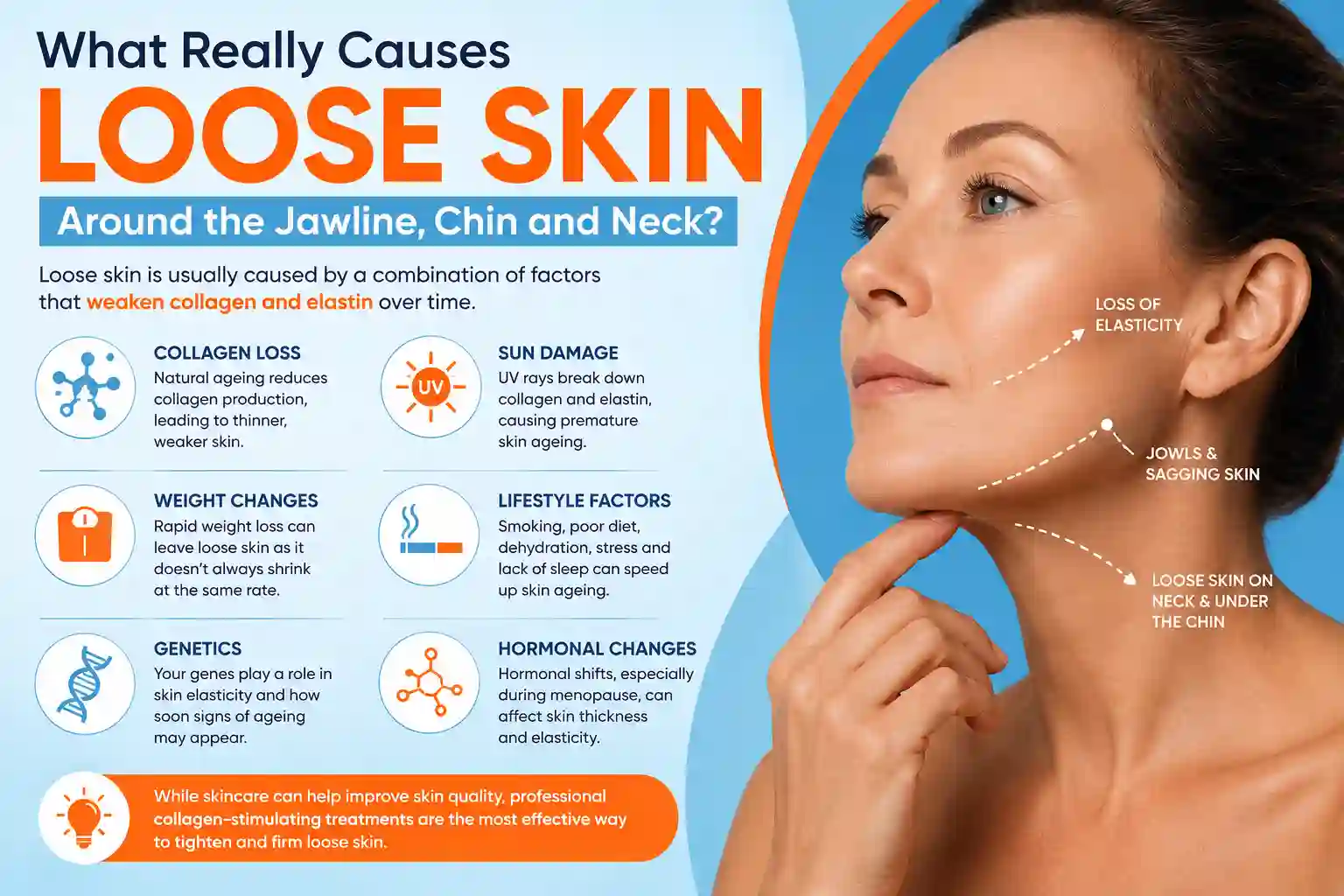 What Really Causes Loose Skin Around the Jawline, Chin and Neck Greater London (Haringey)?